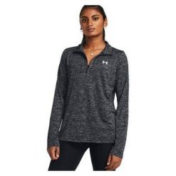 Bluza damska Under Armour UA Tech Twist 1/2 Zip. Czarne bluzy damskie Under Armour, s, bez wzorów, bez kaptura. Za 138.99 zł.