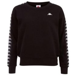 Bluza damska Kappa Janka. Czarne bluzy damskie Kappa, l, bez wzorów, z bawełny, bez kaptura. Za 101.99 zł.
