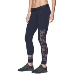 Legginsy treningowe damskie Under Armour Favorite. Niebieskie legginsy damskie Under Armour, bez wzorów, z bawełny. Za 128.70 zł.