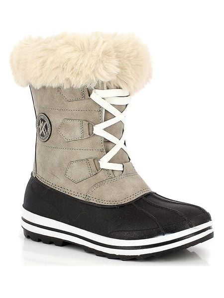 Kimberfeel Kozaki zimowe "Elisa" w kolorze szarym rozmiar: 37. Szare kozaki damskie Kimberfeel, na zimę, z materiału, bez obcasa, bez zapięcia. Za 170.47 zł.