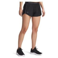 Spodenki Damskie Under Armour Szorty Sportowe Szybkoschnące. Czarne spodenki sportowe damskie Under Armour, l, bez wzorów, do biegania. Za 89.99 zł.