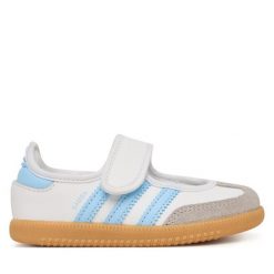 Baleriny adidas. Białe baleriny dziewczęce Adidas, bez wzorów, bez obcasa, bez zapięcia. Za 219.99 zł.