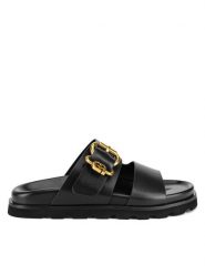 Gino Rossi Klapki 4781-25 Czarny. Czarne klapki damskie Gino Rossi, bez wzorów, ze skóry, bez obcasa, bez zapięcia. Za 329.99 zł.