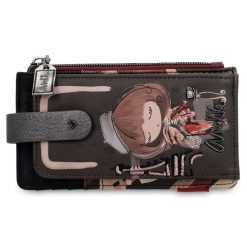 Brązowe Etui Na Karty Anekke Modny Portfel Damski. Brązowe torebki klasyczne damskie Anekke, z materiału, zdobione, bez dodatków. Za 129.00 zł.