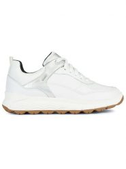 Geox Skórzane sneakersy "Spherica 4X4 B Abx" w kolorze srebrno-białym rozmiar: 40. Białe obuwie sportowe damskie Geox, z materiału, bez zapięcia. Za 361.13 zł.