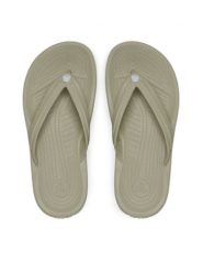 Crocs Japonki Crocband Flip 11033 Beżowy. Brązowe klapki damskie Crocs, bez wzorów, z tworzywa sztucznego, bez obcasa, bez zapięcia. Za 159.99 zł.