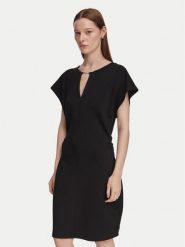 Guess Sukienka koktajlowa W6YK18 K4371 Czarny Regular Fit. Czarne sukienki damskie Guess, z aplikacjami, z syntetyku, wizytowe, bez ramiączek. Za 434.99 zł.