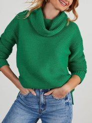 Milan Kiss Golf w kolorze zielonym rozmiar: S. Zielone golfy damskie Milan Kiss, s, bez wzorów, bez ramiączek. Za 164.92 zł.