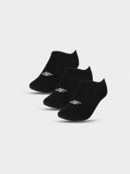 4F Skarpety casual stopki (3-pack) damskie - czarne 39-42. Czarne skarpetki damskie 4F, bez wzorów, z bawełny. Za 44.99 zł.