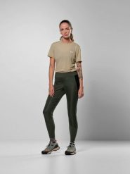 Salewa Legginsy trekkingowe "Puez Hemp" w kolorze khaki rozmiar: 36. Brązowe legginsy damskie Salewa, bez wzorów. Za 236.05 zł.