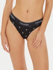 Calvin Klein Underwear Stringi 0000F3786E Czarny. Czarne stringi Calvin Klein Underwear, bez wzorów, z bawełny. Za 79.99 zł.