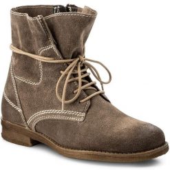 Botki Lasocki. Brązowe botki damskie Lasocki, bez obcasa, na płaskiej podeszwie, bez zapięcia. Za 139.99 zł.