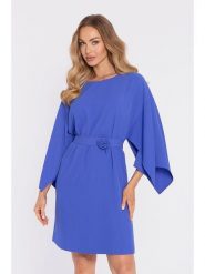 Made of emotion Sukienka w kolorze niebieskim rozmiar: L. Niebieskie sukienki damskie Made Of Emotion, bez wzorów, z tkaniny, bez ramiączek. Za 259.95 zł.