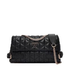 Torebka Guess. Czarne torebki wieczorowe damskie Guess, z aplikacjami, bez dodatków. Za 589.99 zł.