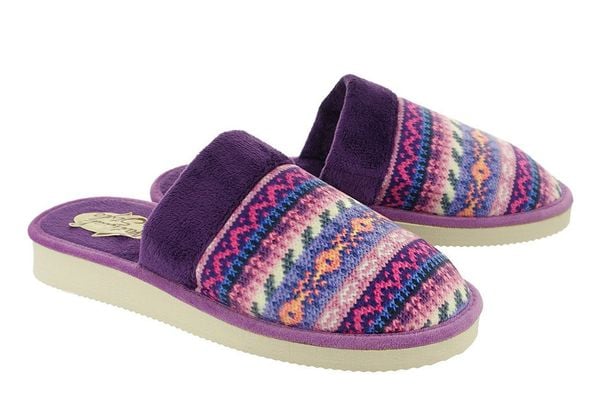 METEOR 071 SWETER NORWESKI fioletowy, kapcie damskie. Fioletowe kapcie damskie Meteor. Za 47.99 zł.