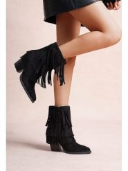 Foreverfolie Botki w kolorze czarnym rozmiar: 39. Czarne botki damskie Foreverfolie, eleganckie, bez obcasa, bez zapięcia. Za 152.99 zł.