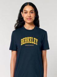 American Universities Koszulka "Berkeley University" w kolorze granatowym rozmiar: M. Niebieskie bluzki damskie American Universities, m, bez wzorów, z bawełny, bez kołnierzyka, bez ramiączek. Za 70.24 zł.