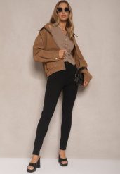 Czarne Jeansy Skinny z Bawełny High Waist Calliren. Czarne jeansy damskie Renee, bez wzorów, z bawełny, z podwyższonym stanem. Za 89.99 zł.