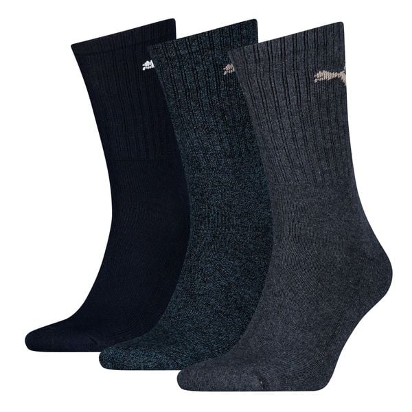 Puma Skarpety Sport Crew 3-Pack 88035503. Niebieskie skarpetki damskie Puma, bez wzorów, z bawełny. Za 63.58 zł.