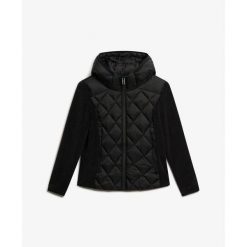 Damska kurtka z kapturem Superdry Heritage Storm. Czarne kurtki damskie Superdry, xl, bez wzorów, z meshu, z kapturem. Za 567.80 zł.