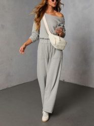 Milan Kiss 2-częściowy zestaw w kolorze szarym rozmiar: L. Szare spodnie dresowe damskie Milan Kiss, l, bez wzorów, z dresówki. Za 213.18 zł.