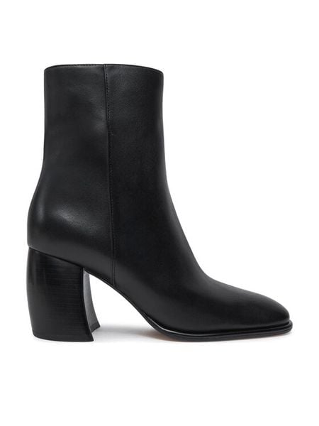 MICHAEL Michael Kors Botki Maude 40F4MDME5L Czarny. Czarne botki damskie MICHAEL Michael Kors, ze skóry, bez obcasa, na słupku, bez zapięcia. Za 779.99 zł.