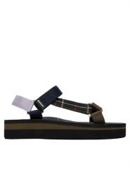 Barbour Sandały Mila LBS0020OL51 Kolorowy. Sandały damskie Barbour, bez wzorów, z materiału, bez obcasa, na płaskiej podeszwie, bez zapięcia. Za 269.99 zł.