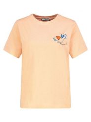 Eight2Nine Koszulka w kolorze brzoskwiniowym rozmiar: S. Pomarańczowe koszulki damskie Eight2Nine, s, bez wzorów, z bawełny, bez kołnierzyka, bez ramiączek. Za 50.45 zł.