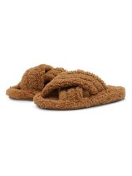 Ilse Jacobsen Skórzane kapcie w kolorze jasnobrązowym rozmiar: 41. Brązowe kapcie damskie Ilse Jacobsen. Za 122.38 zł.