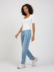 GANG JEANS Dżinsy - Boyfriend fit - w kolorze błękitnym rozmiar: W29. Niebieskie jeansy damskie GANG JEANS. Za 301.95 zł.