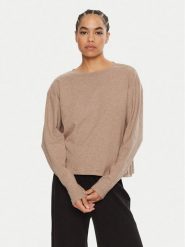 Guess Bluzka O4BP01 KCHZ2 Brązowy Regular Fit. Brązowe bluzki damskie Guess, xs, z aplikacjami, z bawełny, bez kołnierzyka, bez ramiączek. W wyprzedaży za 99.99 zł.
