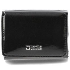 Czarny Elegancki Portfel Damski Big Star. Czarne torebki klasyczne damskie Big Star Accessories, ze skóry ekologicznej, bez dodatków. Za 119.00 zł.