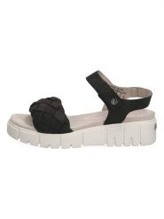 Caprice Skórzane sandały "Sally" w kolorze czarnym rozmiar: 38. Czarne sandały damskie Caprice, bez wzorów, z otwartym noskiem, bez obcasa, bez zapięcia. Za 134.95 zł.