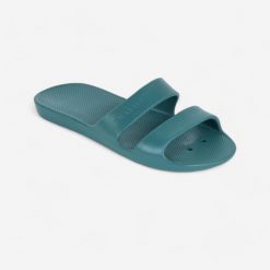 Klapki basenowe damskie Nabaiji 100 Basic. Klapki damskie NABAIJI, bez wzorów, bez obcasa, bez zapięcia. Za 29.99 zł.