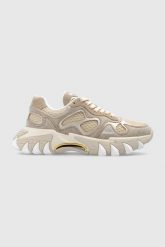 BALMAIN Beżowe sneakersy B-EAST. Brązowe obuwie sportowe damskie Balmain, bez zapięcia. W wyprzedaży za 1,999.99 zł.