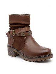 Foreverfolie Botki w kolorze jasnobrązowym rozmiar: 41. Brązowe botki damskie Foreverfolie, bez obcasa, bez zapięcia. Za 173.99 zł.