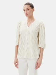 Bruuns Bazaar Bluzka Collard Majlya BBW4486 Beżowy Regular Fit. Brązowe bluzki damskie Bruuns Bazaar, bez wzorów, z wiskozy, bez kołnierzyka, bez ramiączek. Za 449.99 zł.