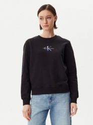 Calvin Klein Jeans Bluza Gradient Monologo J20J225360 Czarny Regular Fit. Czarne bluzy damskie Calvin Klein Jeans, m, bez wzorów, z bawełny, bez kaptura. Za 199.99 zł.