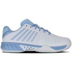 Buty do tenisa damskie K-Swiss Express Light 3. Białe obuwie sportowe damskie K-SWISS, z materiału, bez zapięcia, tenisowe. Za 491.00 zł.