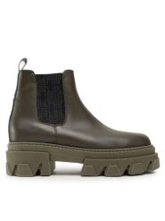 Rage Age Sztyblety RA-17-04-000220 Zielony. Zielone botki damskie Rage Age, ze skóry, bez obcasa, na płaskiej podeszwie, bez zapięcia. Za 649.99 zł.