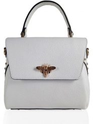 ORE10 Skórzana torebka "Liman" w kolorze białym - 22 x 22 x 12 cm rozmiar: onesize. Białe torebki klasyczne damskie ORE10, z materiału, przez ramię, bez dodatków. Za 260.99 zł.