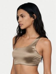 Calvin Klein Swimwear Góra od bikini LV00Q61114 Brązowy. Brązowe bikini Calvin Klein Swimwear, bez wzorów, z syntetyku. Za 269.99 zł.