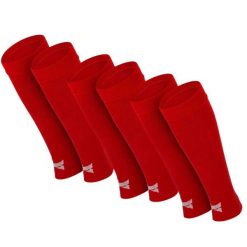 Getry Piłkarskie Bez Stopy Pro - 6 par - Czerwony. Czerwone legginsy sportowe damskie XTREME SOCKSWEAR, bez wzorów, z materiału, na fitness i siłownię. Za 210.49 zł.