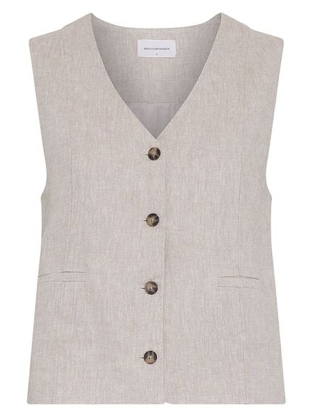 MOSS COPENHAGEN Kamizelka w kolorze beżowym rozmiar: M. Brązowe kamizelki damskie Moss Copenhagen, m, bez wzorów, bez kaptura. Za 189.95 zł.