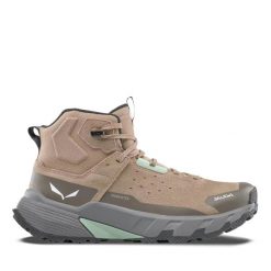 Damskie buty trekkingowe Salewa Pedroc Leather ID Ptx. Brązowe obuwie trekkingowe damskie Salewa, z materiału, bez zapięcia. Za 709.50 zł.