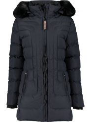 Geographical Norway Parka "Bracelet" w kolorze granatowym rozmiar: S. Niebieskie parki damskie Geographical Norway, s, ze skóry, bez kaptura. Za 230.00 zł.