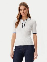 Guess Bluzka W5GR37 Z3L10 Biały Regular Fit. Białe bluzki damskie Guess, l, z aplikacjami, z wiskozy, bez kołnierzyka, bez ramiączek. Za 219.99 zł.