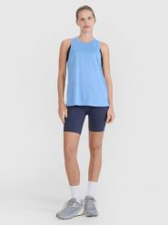 4F Legginsy kolarki do biegania szybkoschnące damskie - szare S. Szare legginsy sportowe damskie 4F, s, bez wzorów, z dzianiny, z podwyższonym stanem, do biegania. W wyprzedaży za 79.99 zł.