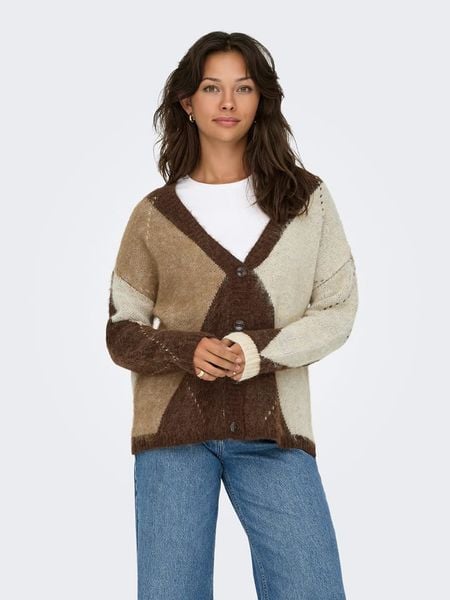 ONLY Kardigan w kolorze brązowo-beżowym rozmiar: L. Brązowe kardigany damskie Only, l, bez wzorów, z wełny. Za 166.10 zł.