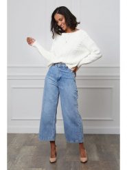 L'armoire de Suzette Sweter w kolorze kremowym rozmiar: 38/40. Brązowe swetry klasyczne damskie L'armoire de Suzette, l, bez kołnierzyka. Za 187.96 zł.